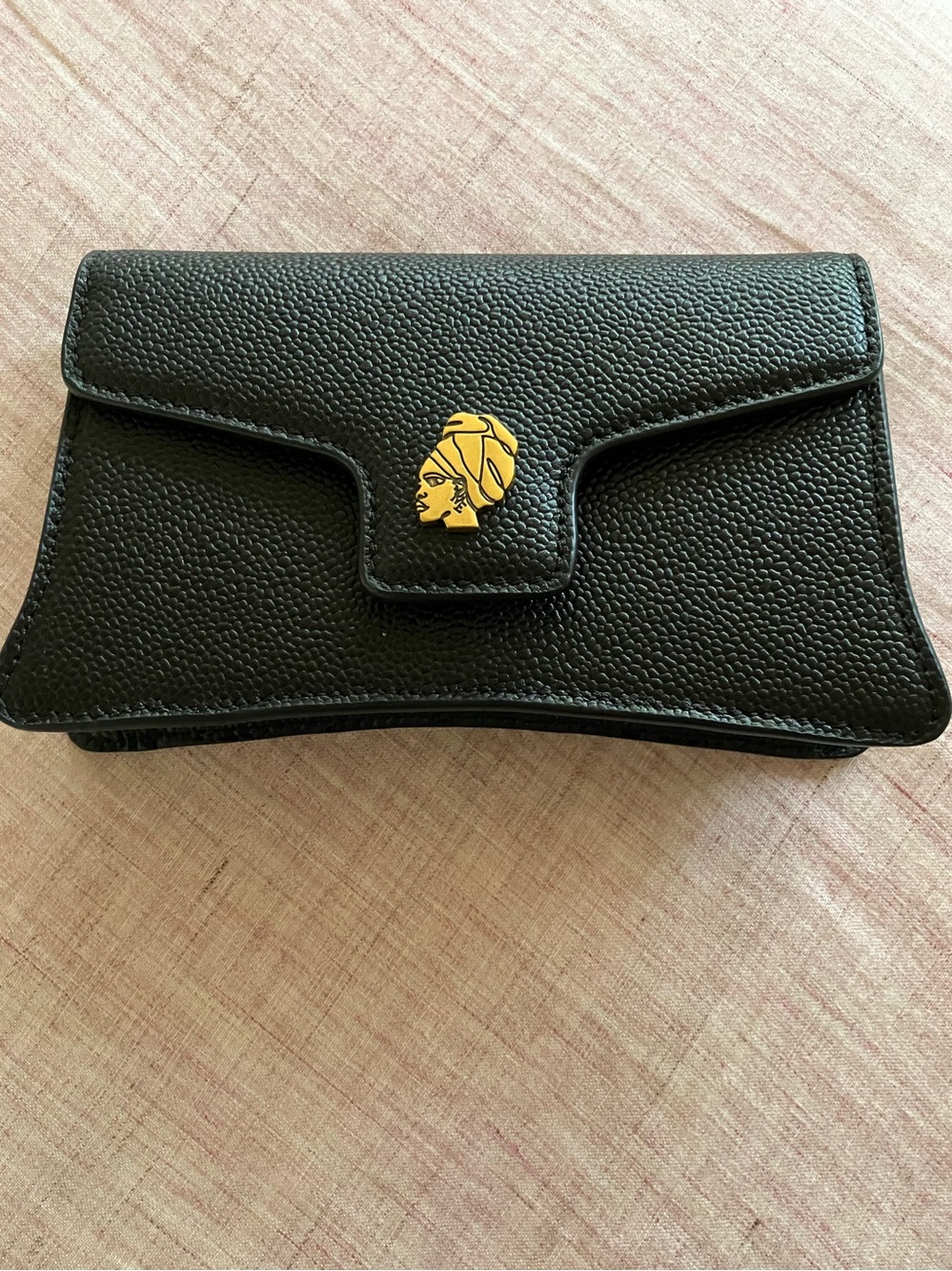 Mutayo Ekiye Oma Clutch in Black Caviar Leather